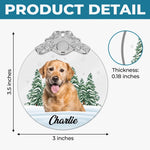 Custom Photo Glass Ornament - Personalized Pet Christmas Memorial Sympathy Gifts For Dogs, Cats - Always In My Heart