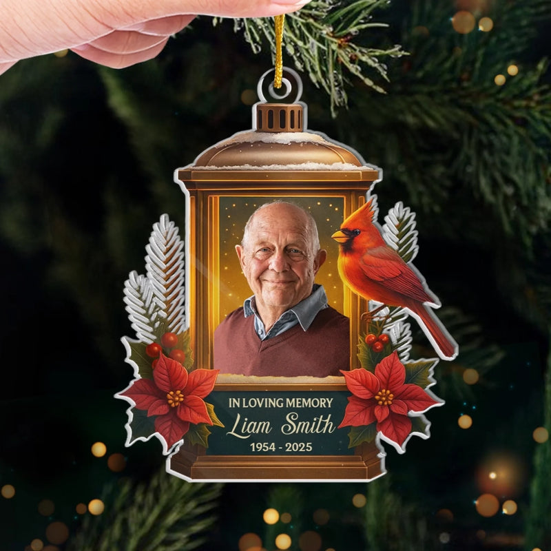 Custom Photo Acrylic Ornament - Personalized Memorial Sympathy Gifts For Loss Of Mom, Dad - Guided By Your Light