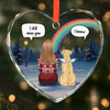 Custom Heart Glass Ornament -  Personalized Pet Christmas Memorial Sympathy Gifts For Dogs, Cats - Still With Me