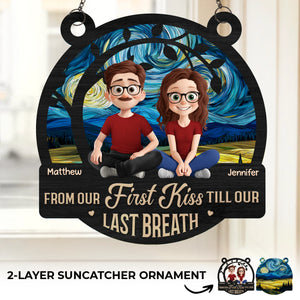 Custom Window Hanging Suncatcher Ornament - Personalized Anniversary Wedding Gifts For Husband And Wife, Him And Her - A Lifetime Of Love