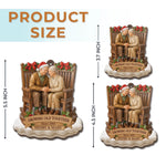 Custom Wood Ornament - Personalized Anniversary Christmas Wedding Gifts For Husband And Wife, Him And Her - Love Grows With The Years