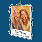 Custom Photo Funny Caricature Acrylic Ornament - Personalized Anniversary Christmas Wedding Gifts For Husband, Wife, Couple - Our Christmas Clause