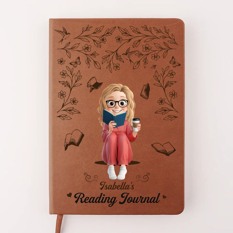 Custom Leather Journal - Personalized Bookish Gifts For Book Lovers, Bookworms, Readers - Collecting Bookish Moments