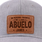 Gorra Con Parche De Cuero Personalizada - Regalos De Cumpleaños Personalizados Para Papá, Abuelo - Abuelos Llenos De Bendiciones
