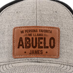 Gorra Con Parche De Cuero Personalizada - Regalos De Cumpleaños Personalizados Para Papá, Abuelo - Abuelos Llenos De Bendiciones