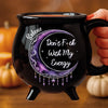 Custom 12oz Ceramic Cauldron Coffee Mug - Personalized Halloween Witchy Gifts For Besties, Sisters, BFF, Family, Yourself - Boss Witch Energy
