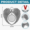 Custom Photo Metal Angel Wings Ornament - Personalized Memorial Sympathy Gifts For Loss Of Mom, Dad - Always Loved, Never Forgotten