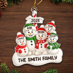 Custom Acrylic Ornament - Personalized Christmas Birthday Gifts For Mom, Dad, Kids - Together In The Snow