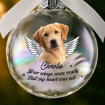 Custom Photo Ornament Ball - Personalized Pet Memorial Sympathy Gifts For Dog Lovers - Until We Meet Again