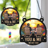 Custom Wood And Acrylic Suncatcher With Crystal Prism - Personalized Anniversary Wedding Gifts For Husband And Wife, Him And Her - Sunset Is Sweeter With You