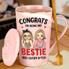 Custom 14oz Marble Mug - Personalized Best Friend Birthday Gifts For Women, Besties, Sisters, BFF - Partners In Chaos
