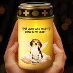 Custom Name Pet Memorial Decor - Personalized Cemetery Solar Light