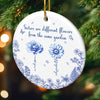 Custom Ceramic Ornament - Personalized Best Friend Christmas Birthday Gifts For Women, Besties, Sisters, BFF - Sisters Bloom From the Same Roots