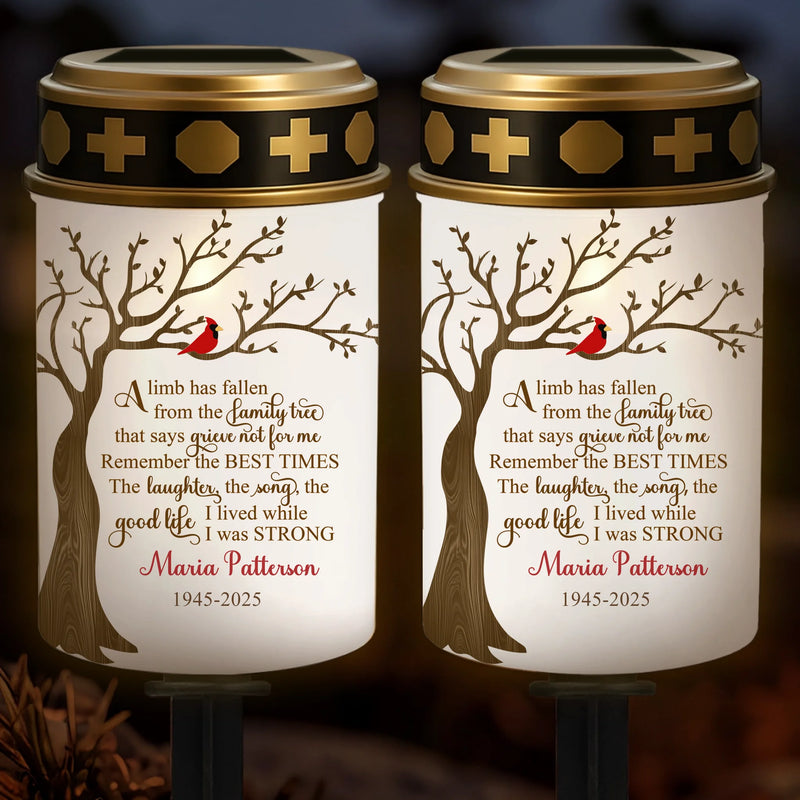 Custom Solar Stake Lights - Personalized Memorial Sympathy Gifts For Family - Love’s Light Never Fades