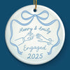 Custom Ceramic Ornament - Personalized Anniversary Christmas Wedding Gifts For Husband And Wife, Him And Her -  We Said Yes To Forever