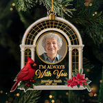 Custom Photo Acrylic Ornament - Personalized Christmas Memorial Sympathy Gifts For Loss Of Mom, Dad - Gone From Sight, Never From Heart