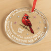 Custom Circle Glass Ornament - Personalized Christmas Memorial Sympathy Gifts For Loss Of Mom, Dad - In Every Season, You’re Here