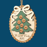 Custom Double Layer Wooden Ornament - Personalized Christmas Birthday Gifts For Mom, Dad, Kids - Family Makes It Home