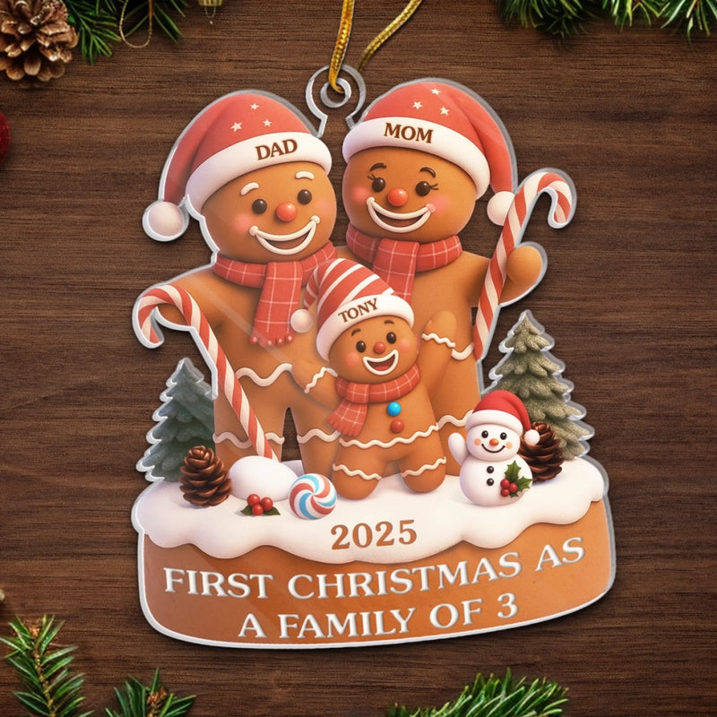 Custom Acrylic Ornament - Personalized Christmas Birthday Gifts For Mom, Dad, Kids - Sweetest Christmas Ever