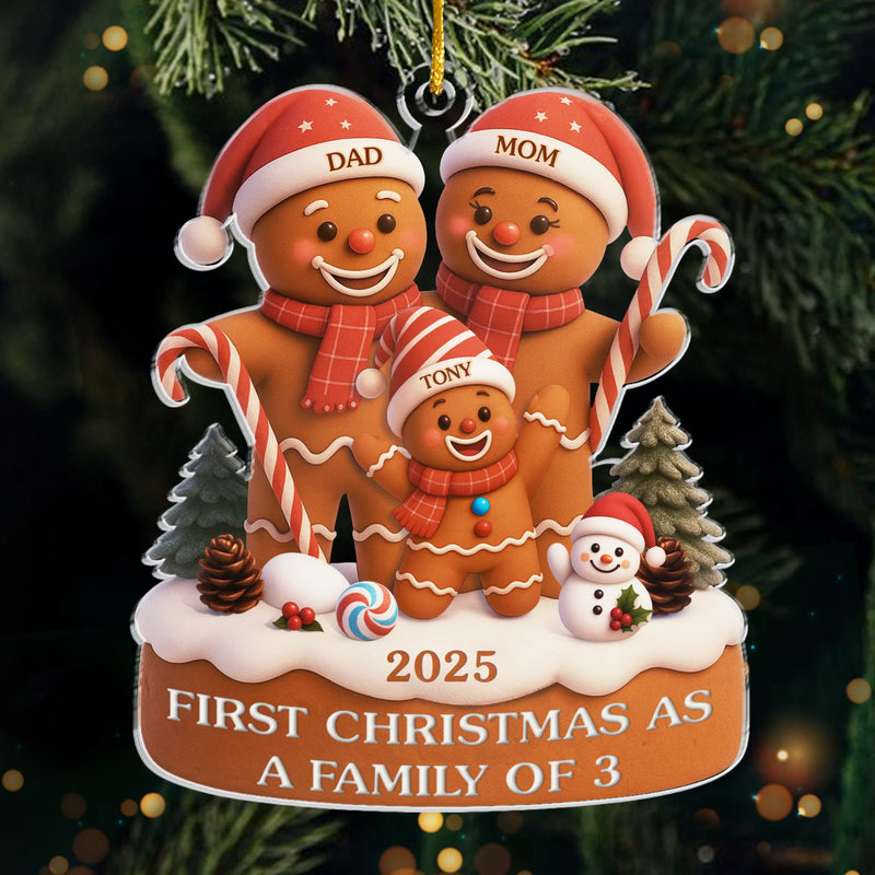 Custom Acrylic Ornament - Personalized Christmas Birthday Gifts For Mom, Dad, Kids - Sweetest Christmas Ever