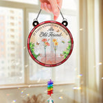 Custom Wood And Acrylic Suncatcher With Crystal Prism - Personalized Best Friend Birthday Gifts For Women, Besties, Sisters, BFF - Old Friends, New Memories