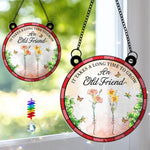 Custom Wood And Acrylic Suncatcher With Crystal Prism - Personalized Best Friend Birthday Gifts For Women, Besties, Sisters, BFF - Old Friends, New Memories