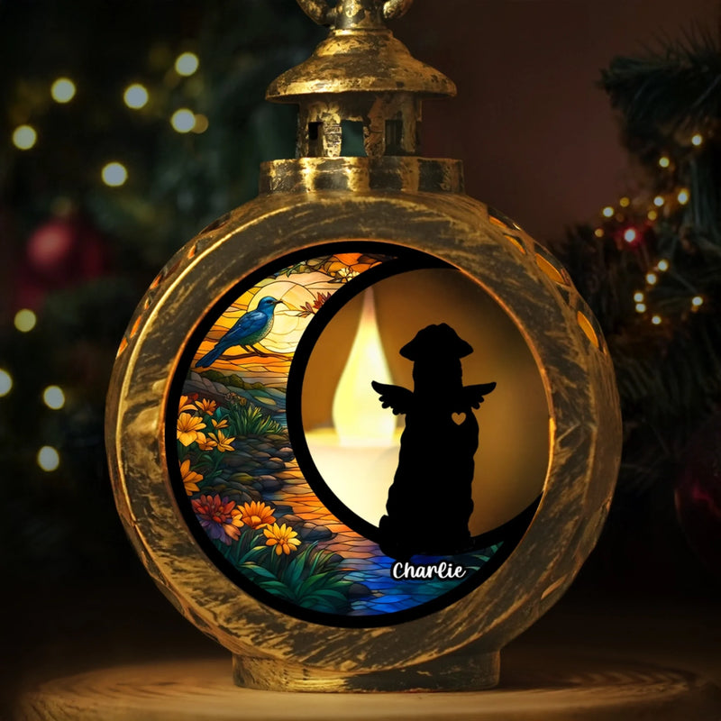 Custom Candlelight Lantern Ornament - Personalized Pet Christmas Memorial Sympathy Gifts For Dogs - Your Paw Prints Are Etched In My Heart
