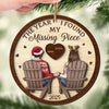 Custom Double Layer Wooden Ornament - Personalized Anniversary Christmas Wedding Gifts For Husband And Wife, Him And Her - My Missing Piece