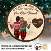 Custom Double Layer Wooden Ornament - Personalized Best Friend Christmas Birthday Gifts For Women, Besties, Sisters, BFF - Trouble Looks Better With You