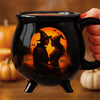 Custom Witch Cauldron Coffee Mug - Personalized Anniversary Halloween Witchy Gifts For Husband And Wife, Him And Her - Two Souls One Magic