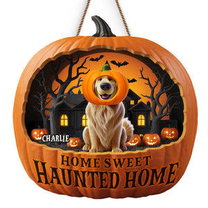 Custom Wood Sign - Personalized Halloween Birthday Gifts For Dog Cat Lovers, Dog Dad And Mom, Cat Owners - Spooky Vibes, Furry Tribe