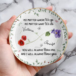 Custom Full-Print Round Jewelry Dish - Personalized Best Friend Birthday Gifts For Women, Besties, Sisters, BFF - More Than Friends, We’re Soulmates