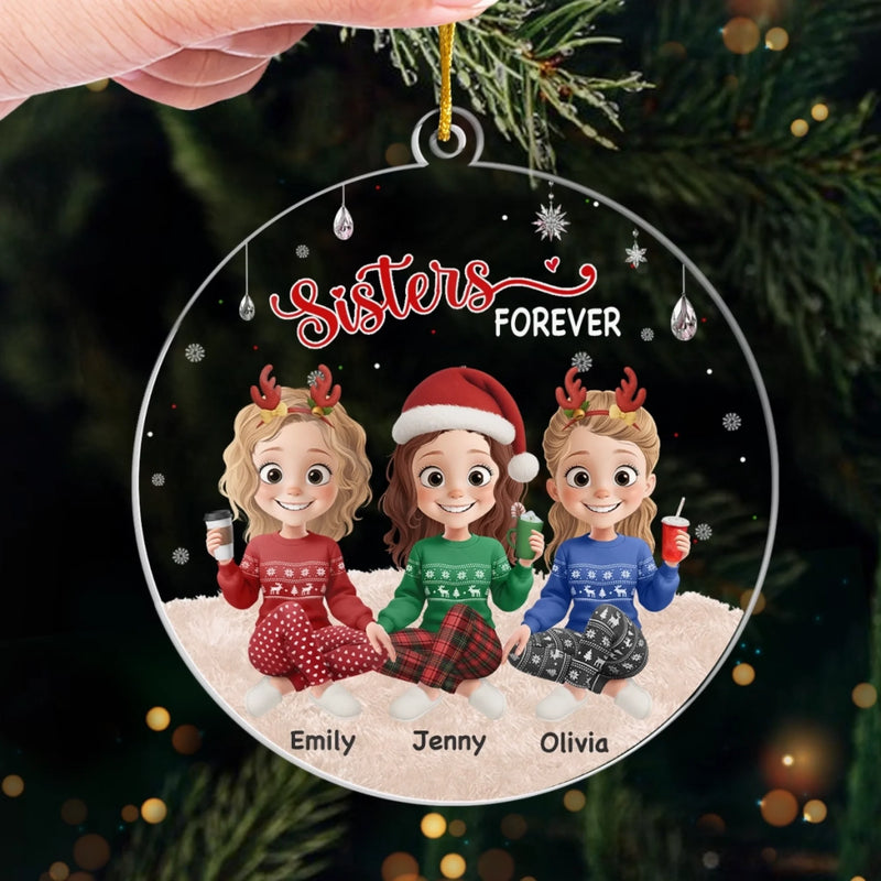 Custom Acrylic Ornament - Personalized Christmas Best Friend Birthday Gifts For Women, Besties, Sisters, BFF - Best Friends, Always And Forever