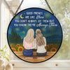 Custom Stained Glass Window Hanging Suncatcher - Personalized Best Friend Birthday Gifts For Women, Besties, Sisters, BFF - Together Is My Favorite Place