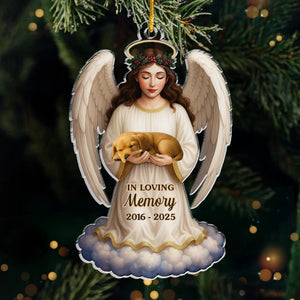 Custom Photo Acrylic Ornament - Personalized Pet Christmas Memorial Sympathy Gifts For Dogs, Cats - Until We Meet Again