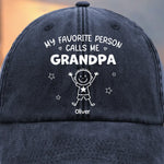 Custom Vintage Washed Denim Baseball Cap - Personalized Birthday Gifts For Dad, Grandpa - Loved By My Favorite Crew