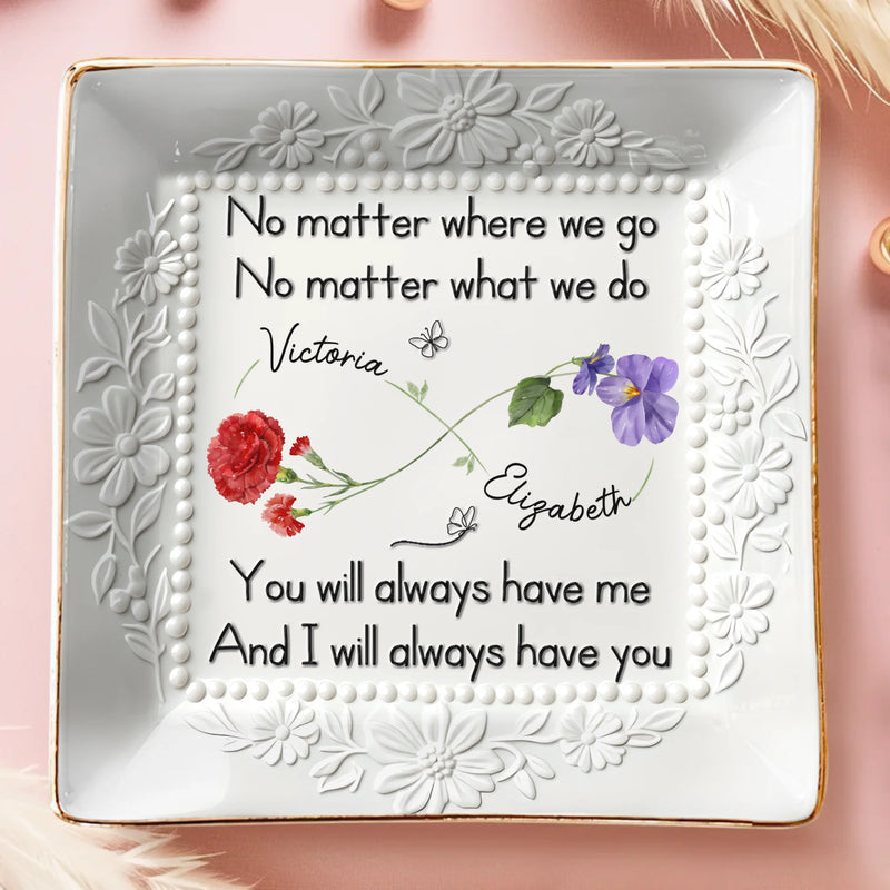 Custom Full-Print Jewelry Dish - Personalized Best Friend Birthday Gifts For Women, Besties, Sisters, BFF  - Friendship In Full Bloom