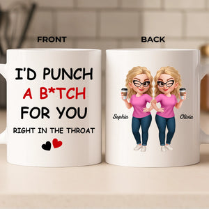 Custom Mug - Personalized Best Friend Birthday Gifts For Women, Besties, Sisters, BFF - Besties Make Life Brighter