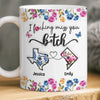 Custom Mug - Personalized Best Friend Birthday Gifts For Women, Besties, Sisters, BFF - Distance Means Nothing Between Friends