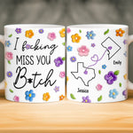 Custom Mug - Personalized Best Friend Birthday Gifts For Women, Besties, Sisters, BFF - No Miles Can Break Our Bond