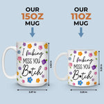 Custom Mug - Personalized Best Friend Birthday Gifts For Women, Besties, Sisters, BFF - No Miles Can Break Our Bond