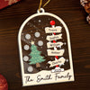 Custom 3 Layers Shaker Ornament - Personalized Christmas Birthday Gifts For Mom, Dad, Kids - Our Family Tree Shines Bright