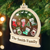 Custom 3 Layers Shaker Ornament - Personalized Christmas Birthday Gifts For Mom, Dad, Kids - All Stockings Hung With Love