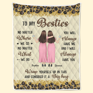 Custom Blanket - Personalized Best Friend Birthday Gifts For Women, Besties, Sisters, BFF - Cheers To Endless Friendship