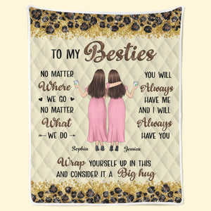 Custom Blanket - Personalized Best Friend Birthday Gifts For Women, Besties, Sisters, BFF - Cheers To Endless Friendship