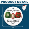 Custom Ceramic Ornament - Personalized Christmas Birthday Gifts For Mom, Dad, Kids - Our First Christmas Together