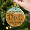 Custom Ceramic Ornament - Personalized Christmas Birthday Gifts For Mom, Dad, Kids - Our Christmas Journey Begins