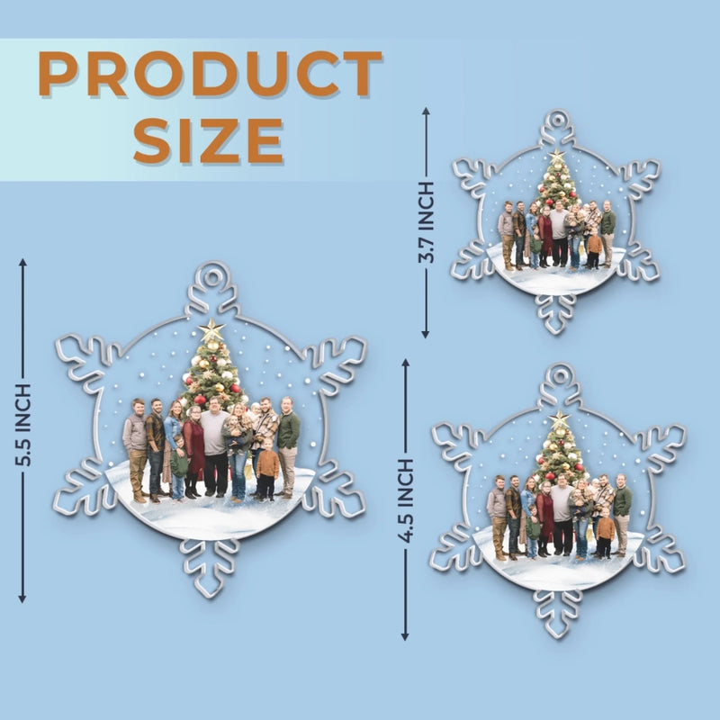 Custom Photo Acrylic Ornament - Personalized Christmas Birthday Gifts For Mom, Dad, Kids - Memories Made Together, Kept Forever