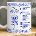 Custom Mug - Personalized Best Friend Birthday Gifts For Women, Besties, Sisters, BFF - God Says I Am Enough