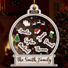 Custom 3 Layers Shaker Ornament - Personalized Christmas Birthday Gifts For Mom, Dad, Kids - From Our Hearts To Our Tree